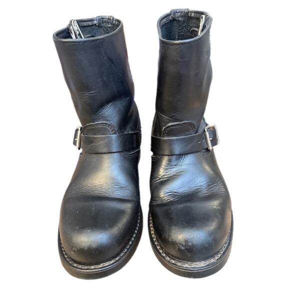 Frye Engineer 8R Biker Boot Black Leather Women size 8 - Picture 5 of 11